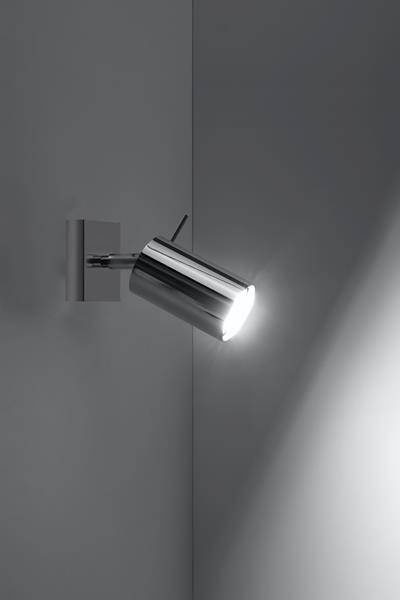 Wall lamp RING chrome + 1x LED bulb GU-10 3000K Warm 7W 620lm