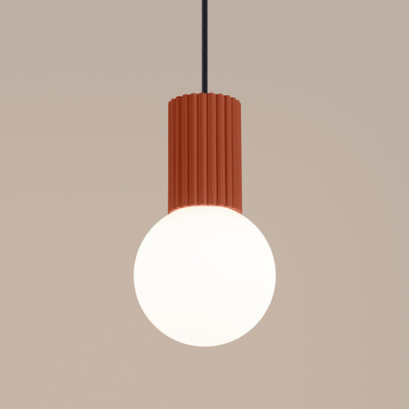 Pendant lamp HALO 1 red ochra