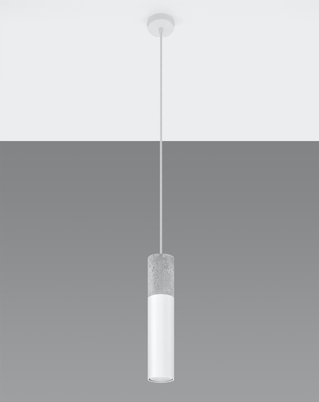 Hanging lamp BORGIO 1 white + 1x LED Bulb GU-10 3000K Warm 7W 620lm