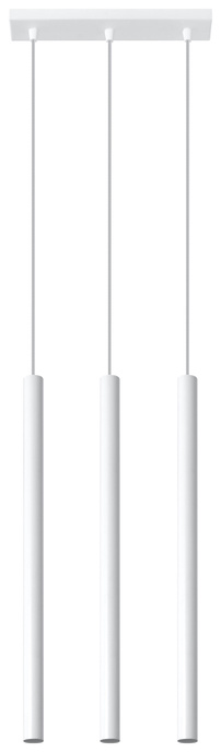 Hanging lamp PASTELO 3 white + 3x LED Bulb G9 3000K Warm 4.5W 510lm