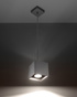 Pendant lamp QUAD 1 gray + 1x LED Bulb GU-10 4000K Cool White 7W 630lm