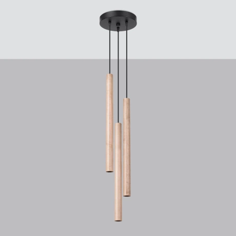 Pendant lamp PASTELO 3P wood