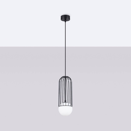Hanging lamp BRINA 1 black + 1x LED Bulb G9 3000K Warm 4.5W 450lm