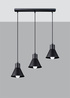 Pendant lamp TALEJA 3 black [E27] + 3x LED Bulb E27 3000K Warm 7.5W 620lm