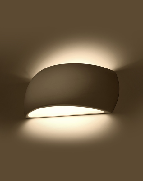 Wall lamp ceramic PONTIUS white + 1x LED bulb G9 3000K Warm 4.5W 510lm