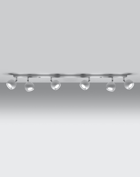 Ceiling lamp OCULARE 6L white + 6x LED Bulb GU-10 3000K Warm 7W 620lm