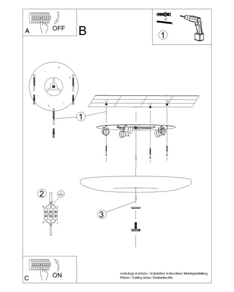 Ceiling lamp FUSION 630