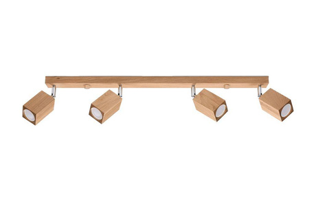Ceiling lamp KEKE 4 oak + 4x LED Bulb GU-10 3000K Warm 7W 620lm