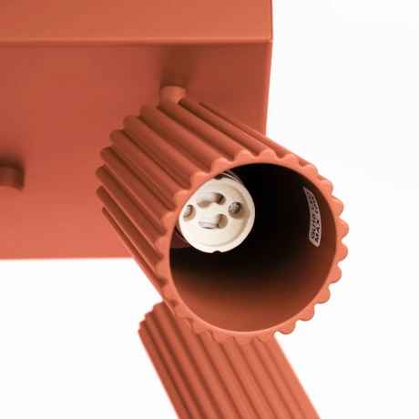 Ceiling lamp KARBON 4 red ochre