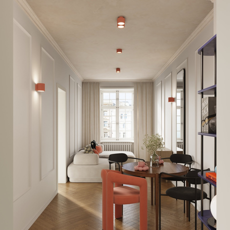 Ceiling lamp AURA 1 peach Gx53