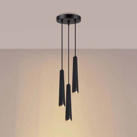 Pendant lamp PRYSM 3P black