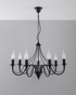 Chandelier MINERWA 7 black + 7x LED Bulb E14 3000K Warm 7.5W 620lm