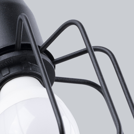 Wall lamp BELUCI 1S black + 1x LED Bulb E14 3000K Warm 7.5W 620lm