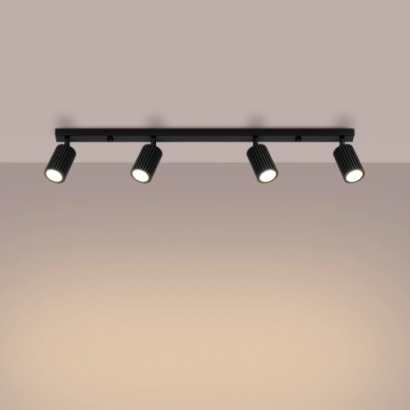Ceiling lamp KARBON 4L black