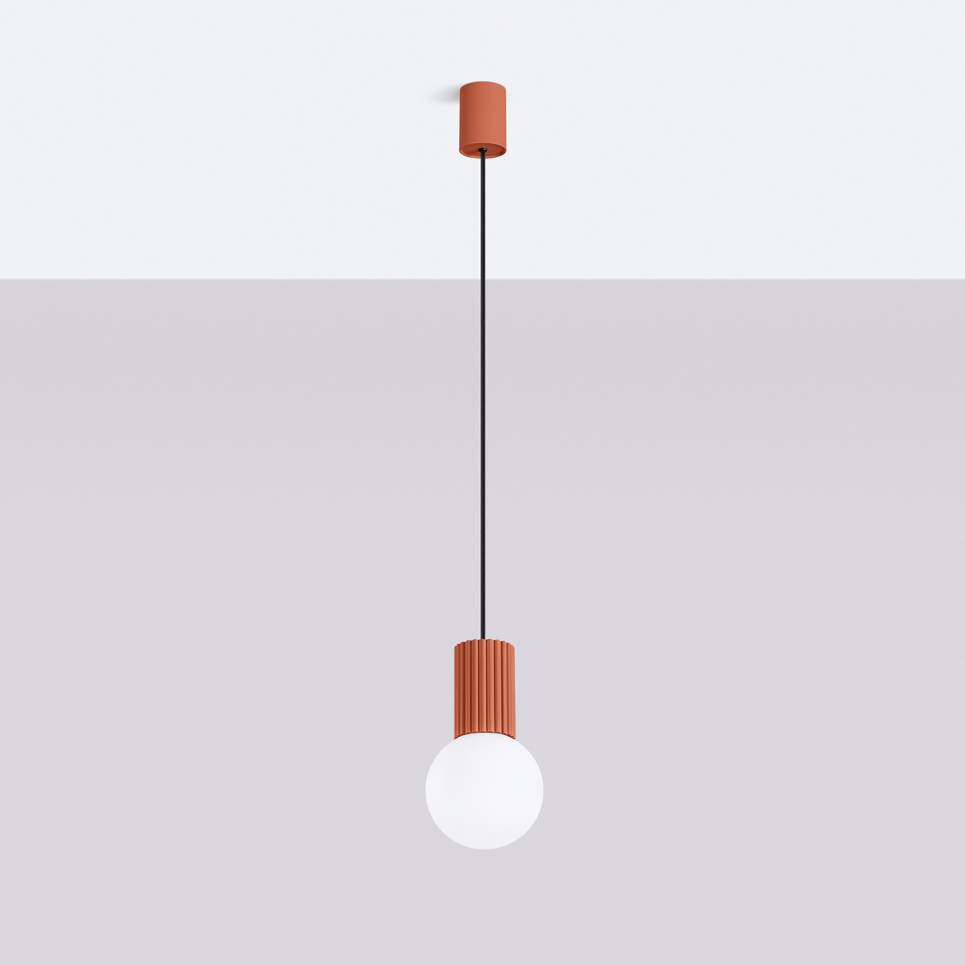 Pendant lamp HALO 1 red ochra