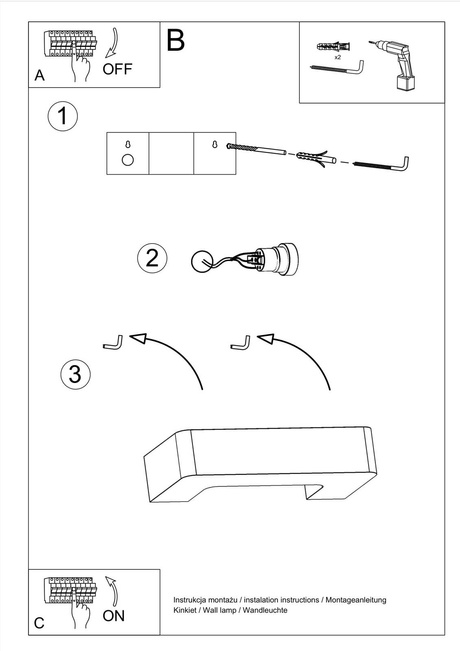Wall ceramic lamp MAGNET white 1x LED bulb E27 4000K Cool 7.5W 650lm