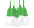 Hanging lamp DIEGO 5 green + 5x LED Bulb E27 3000K Warm 7.5W 620lm