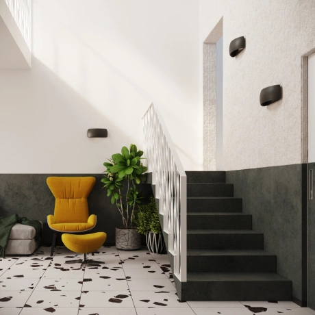 Wall lamp ceramic PONTIUS black