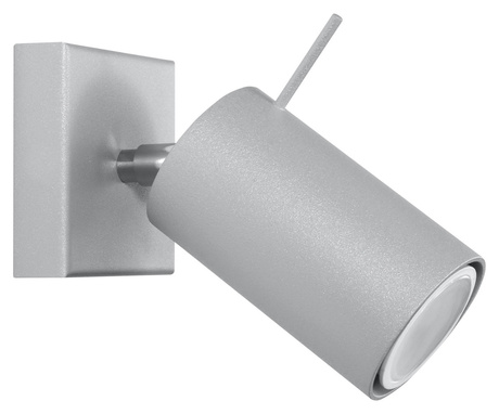 Wall lamp RING gray + 1x LED bulb GU-10 4000K Cool White 7W 630lm