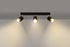 Ceiling lamp NERO 3 black/gold + 3x LED Bulb GU-10 3000K Warm White 7W 620lm