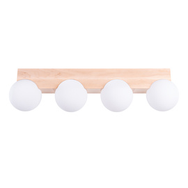 Ceiling lamp BULBO 4 natural wood