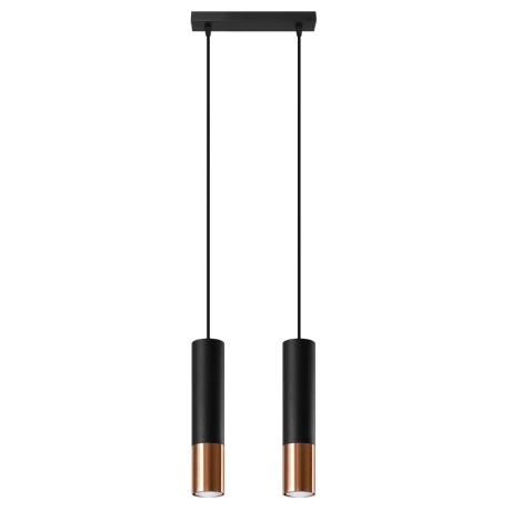 Pendant lamp LOOPEZ 2 black/copper