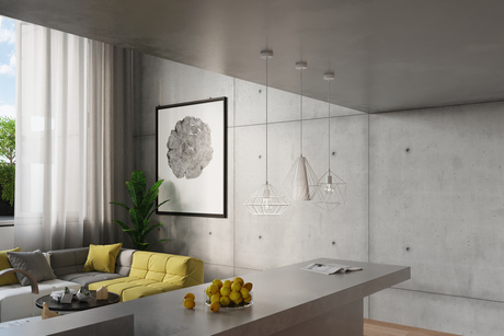 Hanging lamp UMBERTO white + 1x LED Bulb E27 3000K Warm 7.5W 620lm