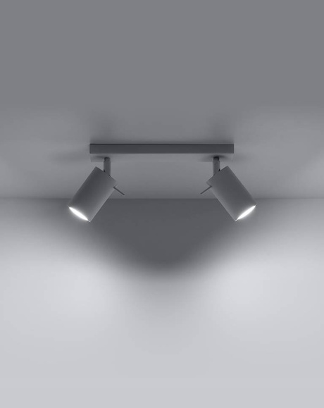 Ceiling lamp RING 2 white + 2x LED bulb GU-10 4000K Cool White 7W 630lm