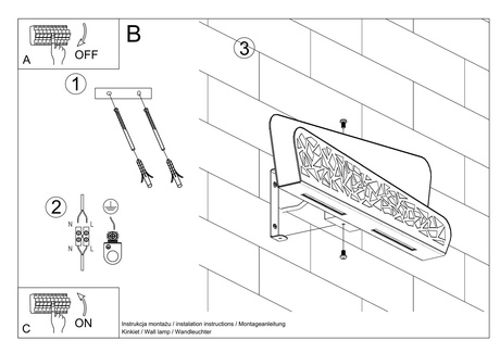 Wall lamp ALIZA white + LED bulb G9 4000K Cool White 4.5W 530lm
