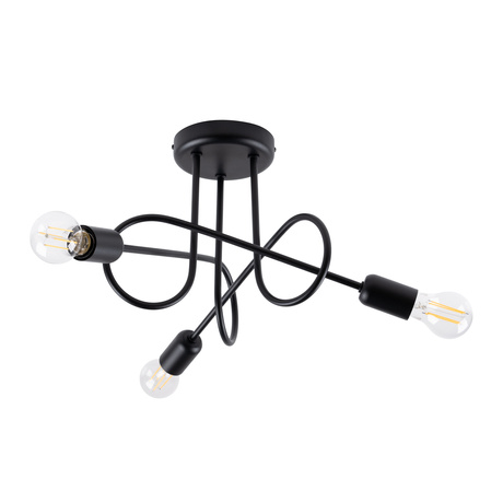 Chandelier SUPEŁ 3 black = 3X LED Bulb E27 3000K 7W 760lm