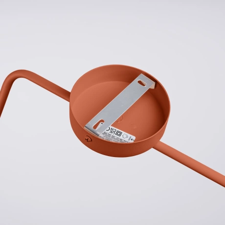 Wall lamp NOX red ochre