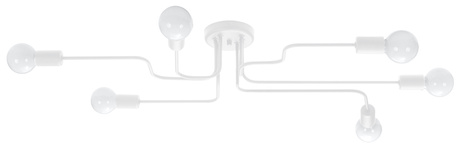 Chandelier HECTOR 6 white + 6x LED Bulb E27 3000K Warm 7.5W 620lm