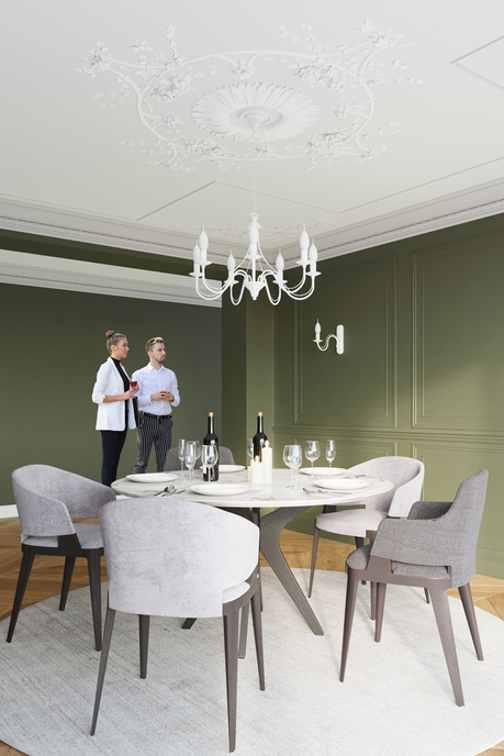 Chandelier MINERWA 7 white + 7x LED Bulb E14 4000K Cool White 7.5W 650lm