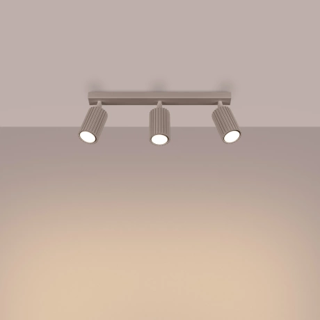 Wall lamp KARBON taupe with a switch