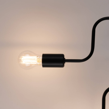 Chandelier VECTOR 6 black + 6X LED Bulb E27 3000K 7W 760lm