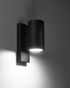 Wall lamp UTTI black + 1x LED GU-10 Bulb 3000K Warm 7W 620lm