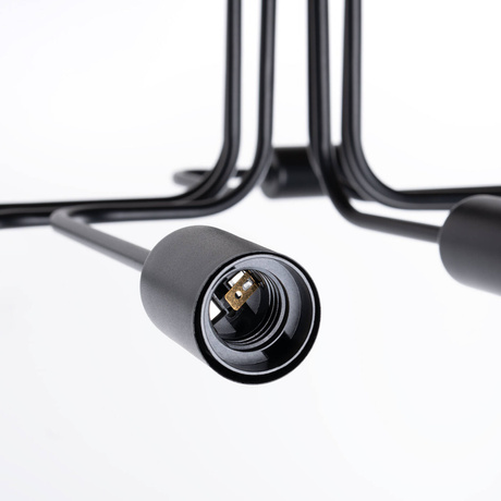 Chandelier VECTOR 8 black + 8X LED Bulb E27 3000K 7W 760lm