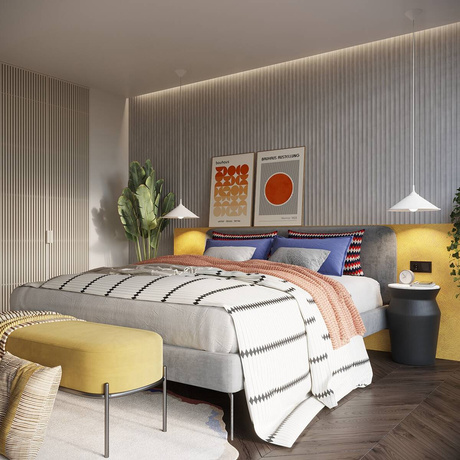 Ceiling pendant light ZUMA white + 1x LED Bulb E27 4000K Cool White 7,5W 690lm