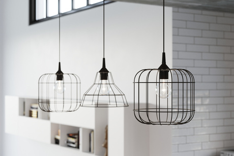 Ceiling lamp CELTA black + 1x LED Bulb E27 4000K Cool White 7.5W 650lm