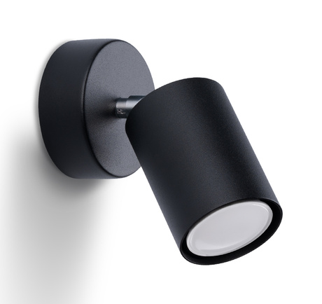 Wall lamp LEMMI 1 black + 1x LED Bulb GU-10 4000K Cool White 7W 530lm