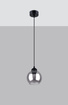 Pendant lamp ALINO 1 black + 1x LED Bulb E27 3000K Warm 7.5W 620lm