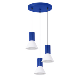 Pendant lamp ESTRIA 3P white/ultramarine