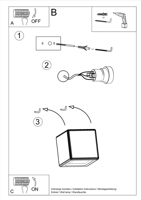 Wall ceramic lamp NESTA white + 1x LED Bulb E27 3000K Warm 7.5W 620lm