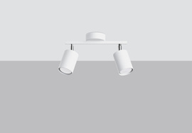 Ceiling lamp LEMMI 2 white + 2x LED Bulb GU-10 4000K Cool White 7W 530lm