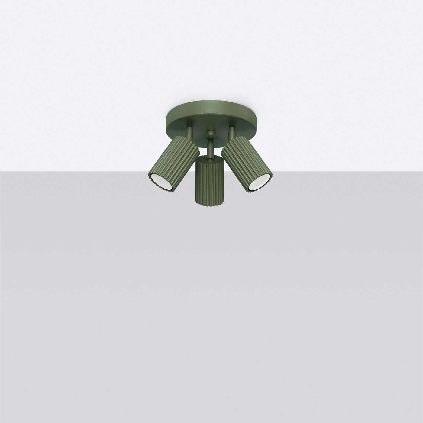 Ceiling lamp KARBON 3P olive green