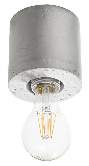 Ceiling lamp SALGADO concrete + 1x LED Bulb E27 4000K Cool White 7.5W 650lm