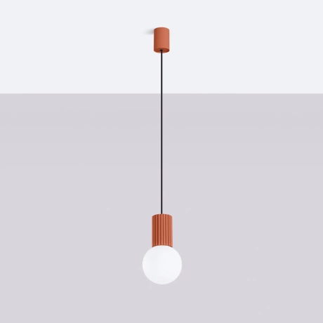 Pendant lamp HALO 1 red ochra