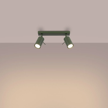 Ceiling lamp RING 2 olive green