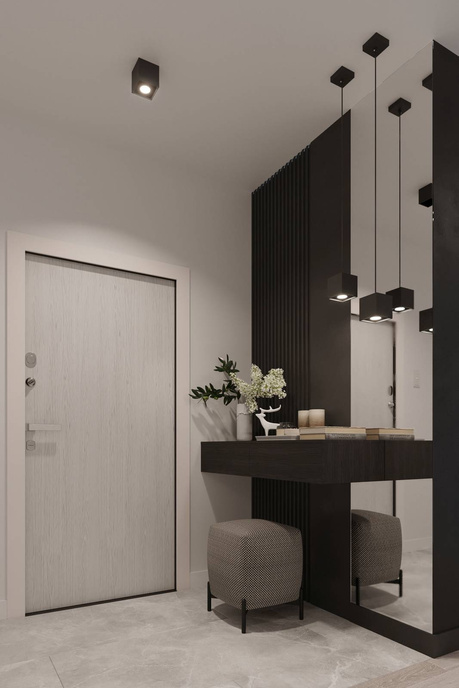 Ceiling pendant QUAD 1 black + 1x LED Bulb GU-10 4000K Cool White 7W 630lm