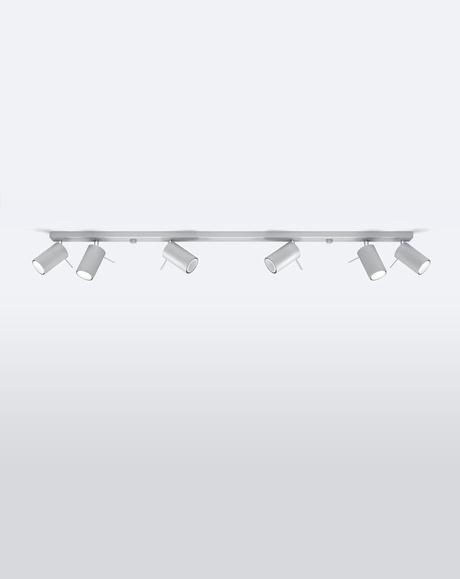 Ceiling lamp RING 6L gray + 6x LED Bulb GU-10 4000K Cool White 7W 630lm